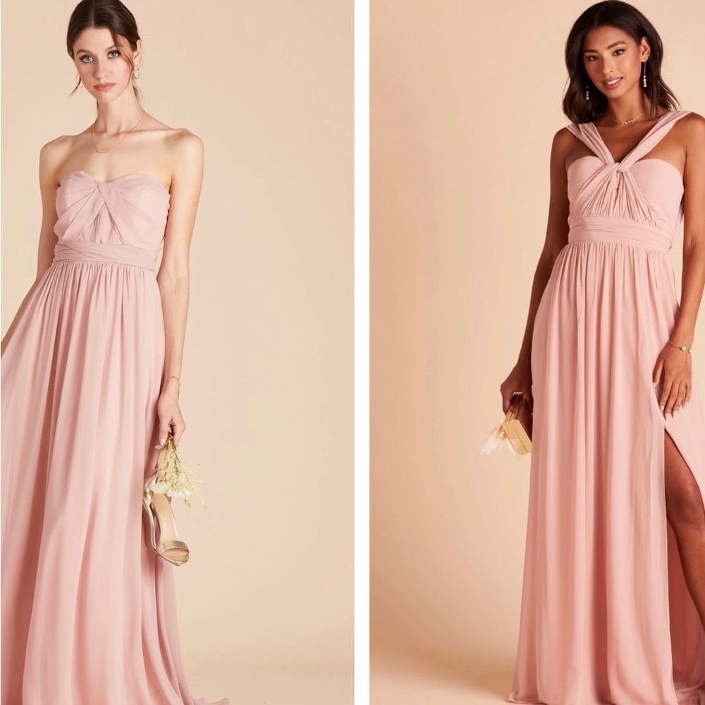 Grace Convertible Bridesmaid Dress (Birdy Grey, Dusty Rose, Size Small)